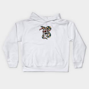 Traditional snake skull Kids Hoodie